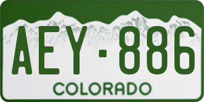CO license plate AEY886