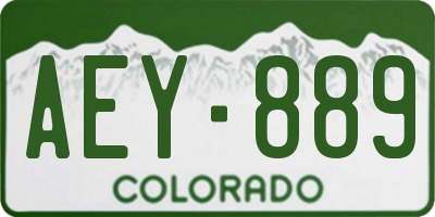 CO license plate AEY889