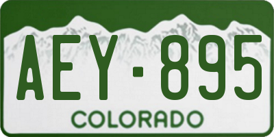 CO license plate AEY895