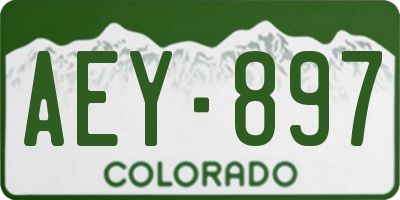 CO license plate AEY897