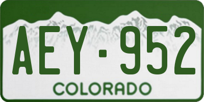 CO license plate AEY952