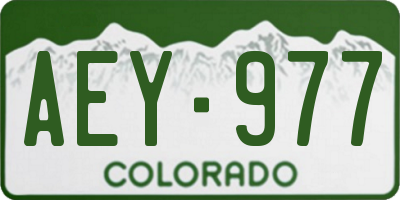 CO license plate AEY977