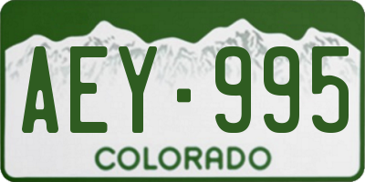 CO license plate AEY995