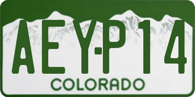 CO license plate AEYP14