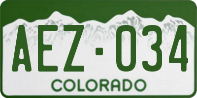 CO license plate AEZ034