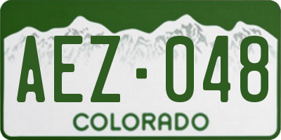 CO license plate AEZ048