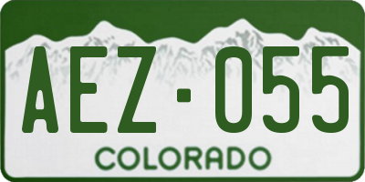 CO license plate AEZ055