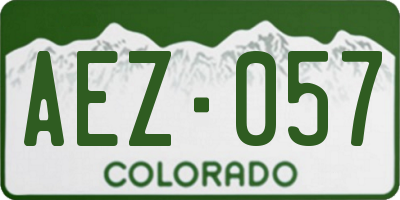 CO license plate AEZ057