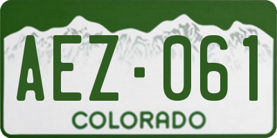 CO license plate AEZ061