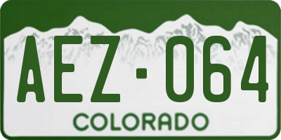 CO license plate AEZ064
