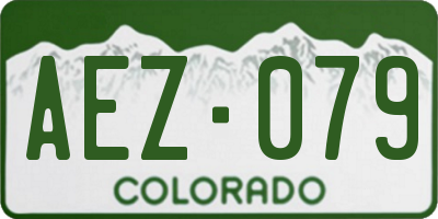 CO license plate AEZ079
