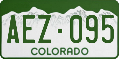 CO license plate AEZ095