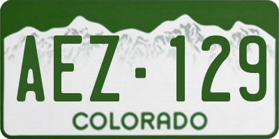 CO license plate AEZ129