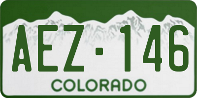 CO license plate AEZ146