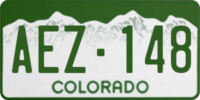 CO license plate AEZ148