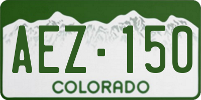 CO license plate AEZ150