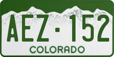 CO license plate AEZ152
