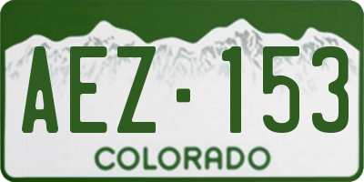 CO license plate AEZ153