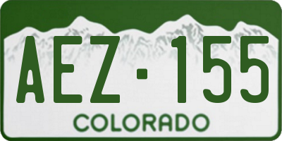 CO license plate AEZ155
