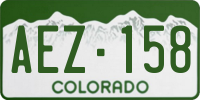 CO license plate AEZ158