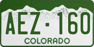 CO license plate AEZ160