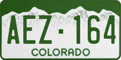 CO license plate AEZ164