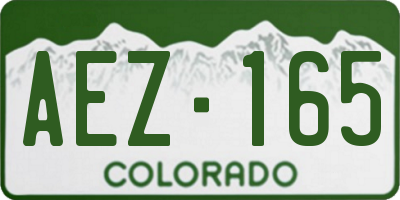 CO license plate AEZ165