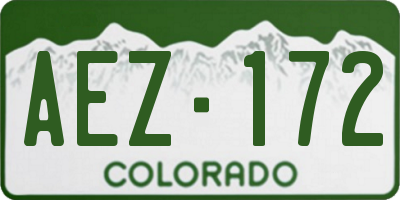 CO license plate AEZ172