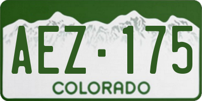 CO license plate AEZ175