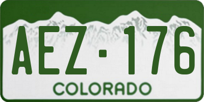 CO license plate AEZ176