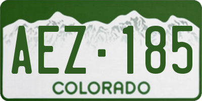 CO license plate AEZ185