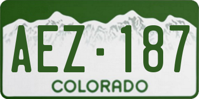 CO license plate AEZ187
