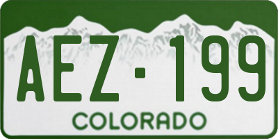 CO license plate AEZ199