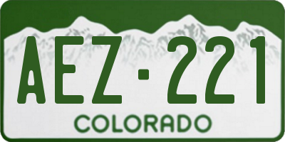 CO license plate AEZ221