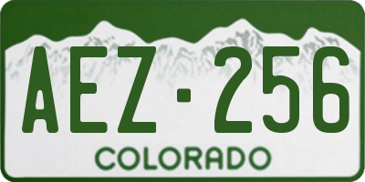 CO license plate AEZ256