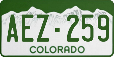 CO license plate AEZ259