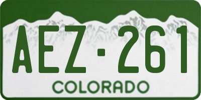 CO license plate AEZ261