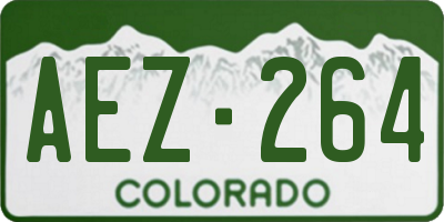 CO license plate AEZ264