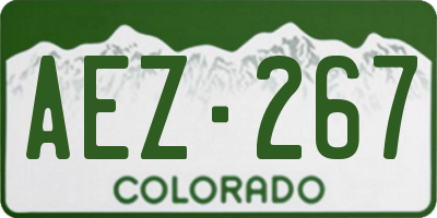 CO license plate AEZ267