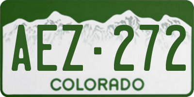 CO license plate AEZ272