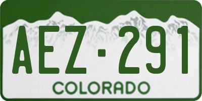 CO license plate AEZ291