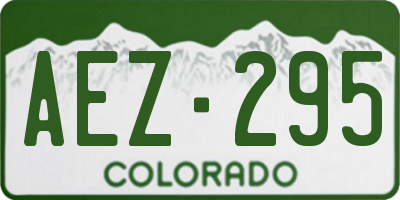 CO license plate AEZ295
