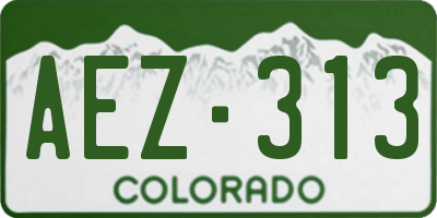 CO license plate AEZ313