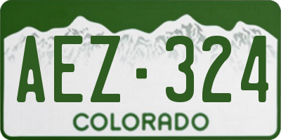 CO license plate AEZ324