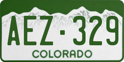 CO license plate AEZ329