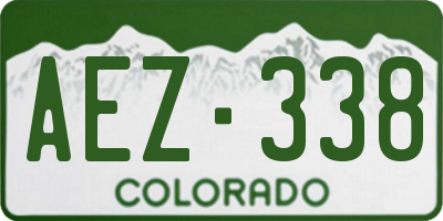CO license plate AEZ338