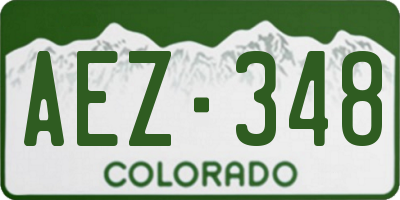 CO license plate AEZ348
