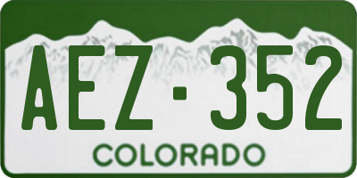 CO license plate AEZ352