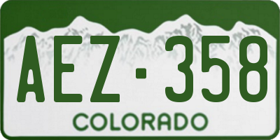CO license plate AEZ358