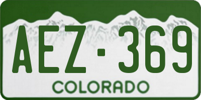 CO license plate AEZ369